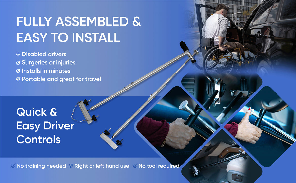 QuicStick Portable Hand Controls-Right and Left Hand Use