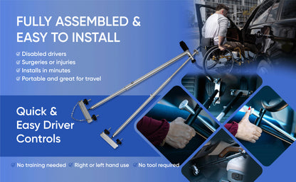 QuicStick Portable Hand Controls-Right and Left Hand Use